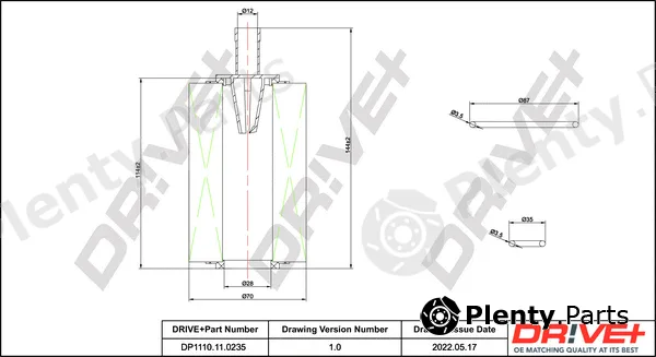 Dr!ve+ DP1110.11.0235 — Oil Filter