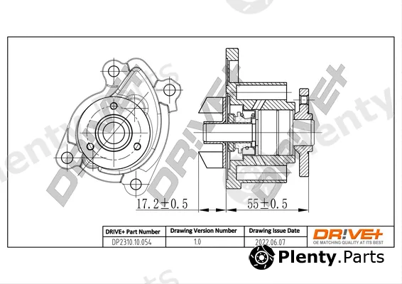 Dr!ve+ DP2310.10.054 — Water Pump, engine cooling