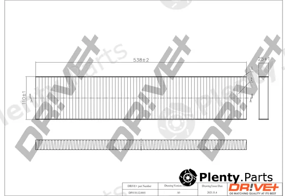 Dr!ve+ DP1110.12.0005 — Filter, cabin air
