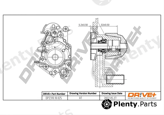 Dr!ve+ DP2310.10.025 — Water Pump, engine cooling