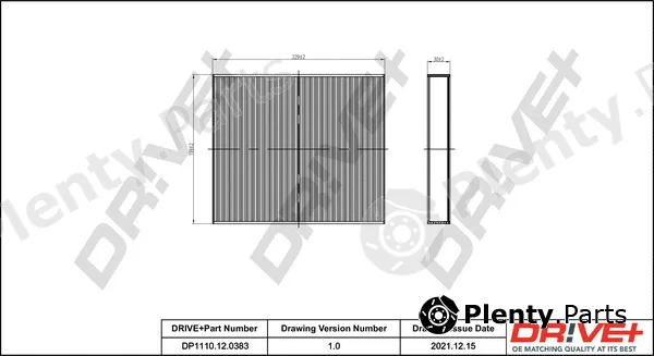 Dr!ve+ DP1110.12.0383 — Filter, cabin air