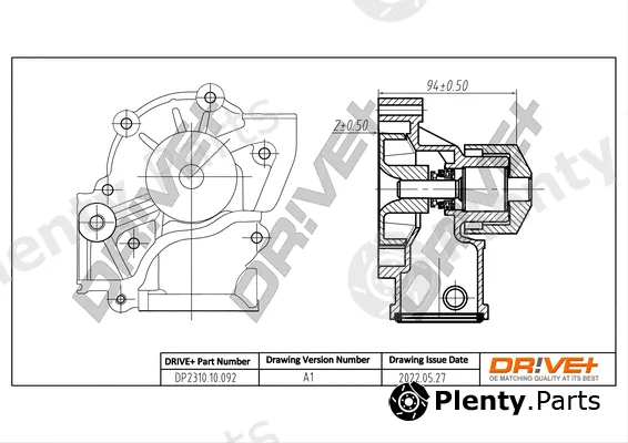 Dr!ve+ DP2310.10.092 — Water Pump, engine cooling