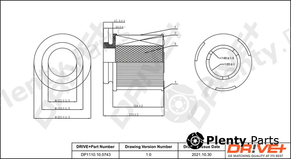 Dr!ve+ DP1110.10.0743 — Air Filter