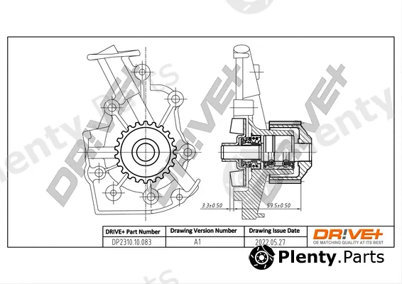 Dr!ve+ DP2310.10.083 — Water Pump, engine cooling