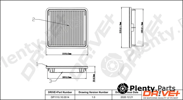 Dr!ve+ DP1110.10.0514 — Air Filter