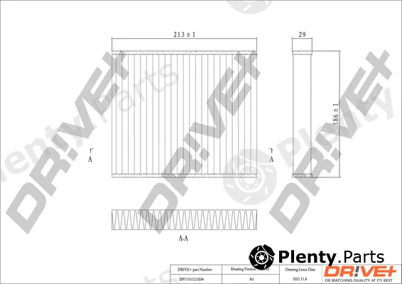 Dr!ve+ DP1110.12.0204 — Filter, cabin air