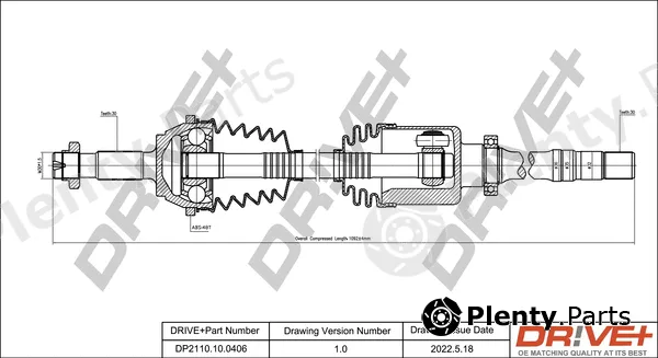 Dr!ve+ DP2110.10.0406 — Drive Shaft