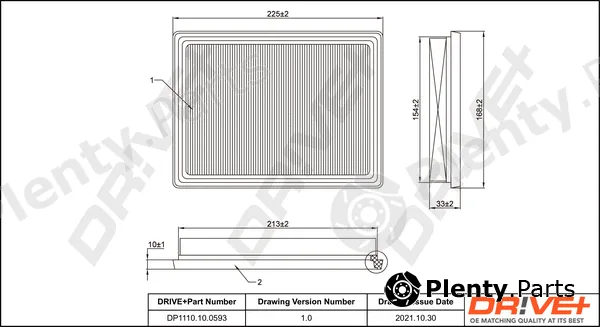 Dr!ve+ DP1110.10.0593 — Air Filter