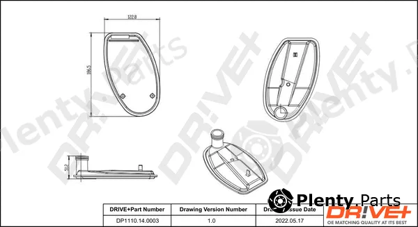 Dr!ve+ DP1110.14.0003 — Hydraulic Filter Kit, automatic transmission