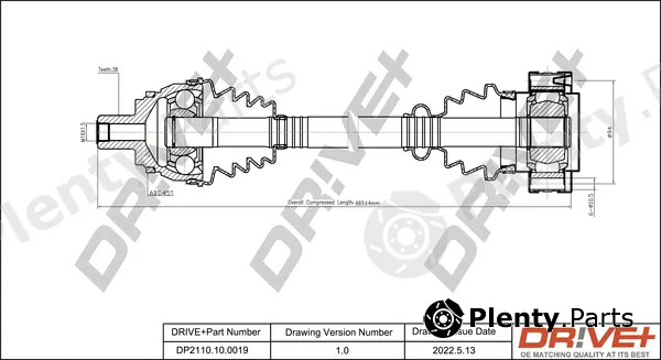 Dr!ve+ DP2110.10.0019 — Drive Shaft