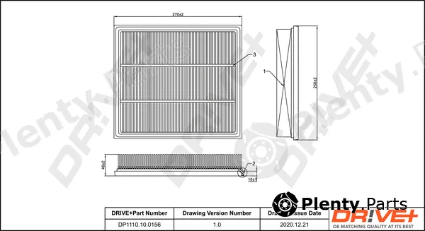 Dr!ve+ DP1110.10.0156 — Air Filter