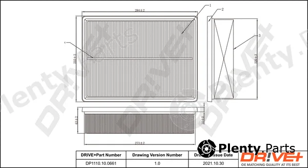Dr!ve+ DP1110.10.0661 — Air Filter