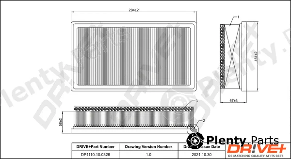 Dr!ve+ DP1110.10.0326 — Air Filter