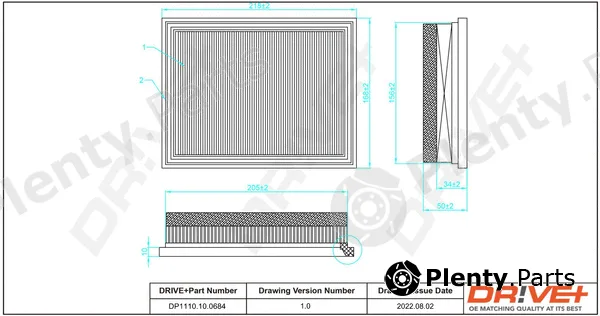 Dr!ve+ DP1110.10.0684 — Air Filter