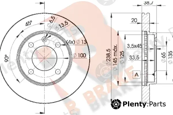 R Brake 78RBD23975 — Brake Disc
