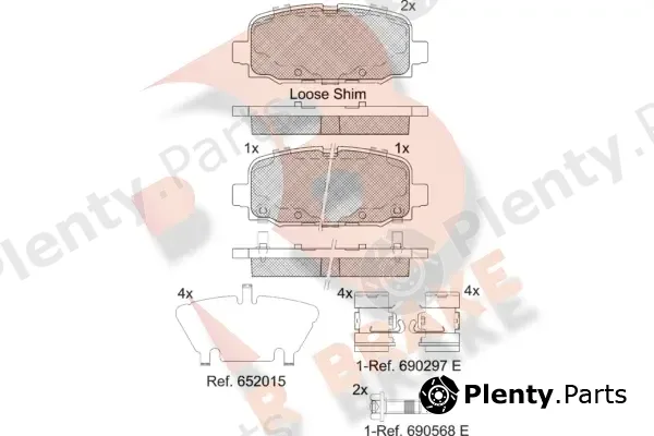 R Brake RB2345 — Brake Pad Set, disc brake