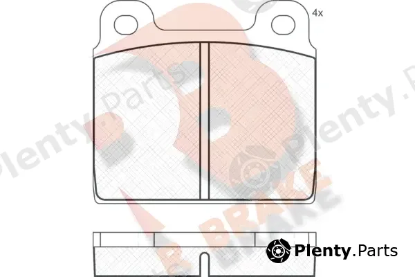 R Brake RB0020 — Brake Pad Set, disc brake