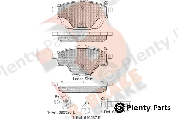 R Brake RB2161 — Brake Pad Set, disc brake