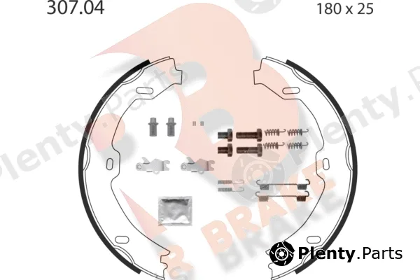 R Brake 79RBPB4013 — Brake Shoe Set, parking brake