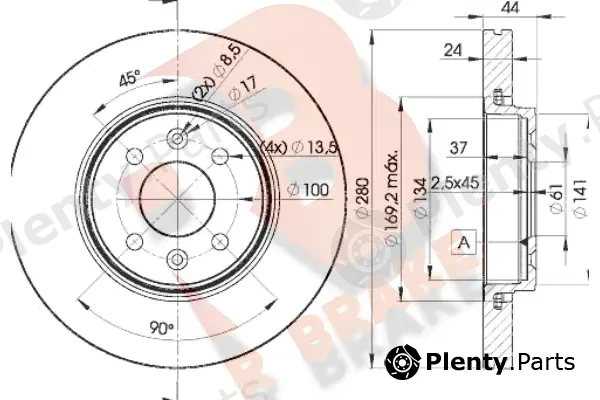 R Brake 78RBD27829 — Brake Disc