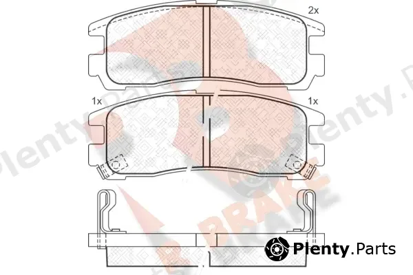 R Brake RB1192 — Brake Pad Set, disc brake