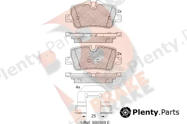 R Brake RB2360 — Brake Pad Set, disc brake