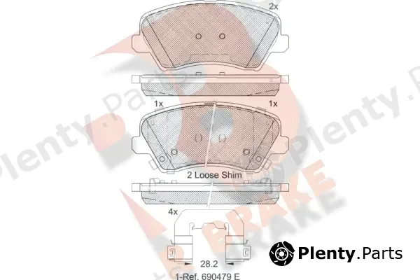 R Brake RB2029-234 — Brake Pad Set, disc brake