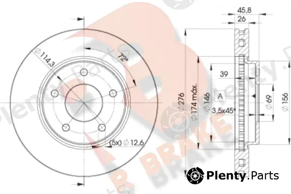 R Brake 78RBD25923 — Brake Disc