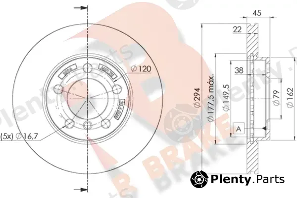 R Brake 78RBD22898 — Brake Disc