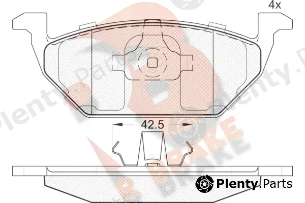 R Brake RB1184 — Brake Pad Set, disc brake