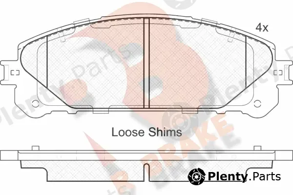 R Brake RB1982 — Brake Pad Set, disc brake
