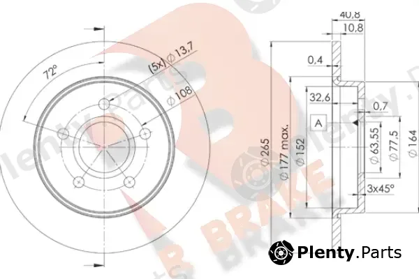 R Brake 78RBD23965 — Brake Disc