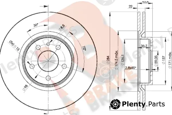 R Brake 78RBD21548 — Brake Disc