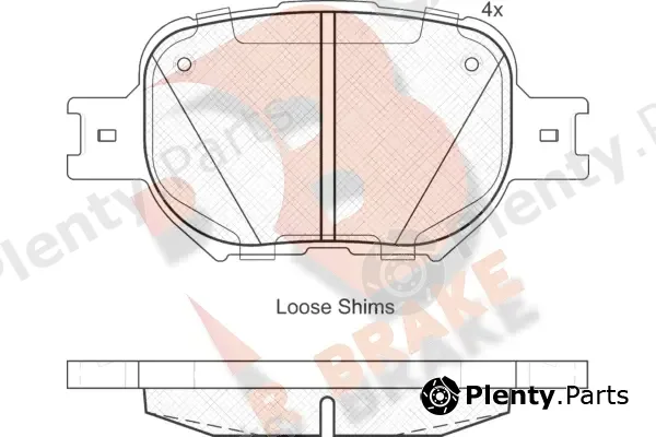 R Brake RB1704 — Brake Pad Set, disc brake