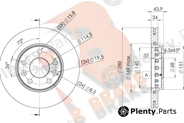 R Brake 78RBD24022 — Brake Disc