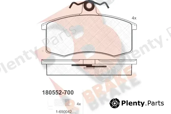 R Brake RB0552-700 — Brake Pad Set, disc brake