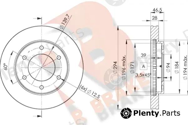 R Brake 78RBD27019 — Brake Disc