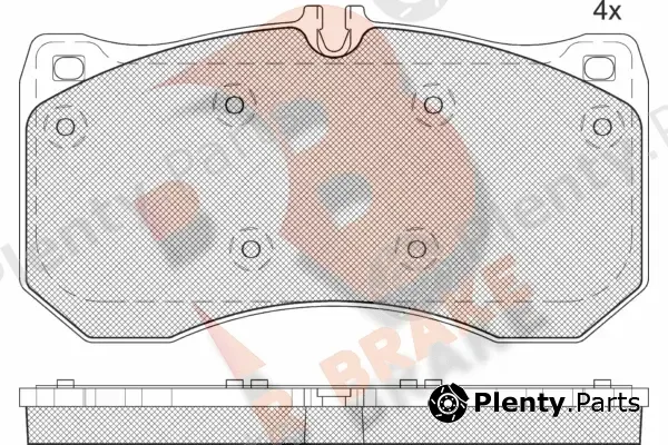 R Brake RB2185 — Brake Pad Set, disc brake
