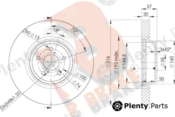 R Brake 78RBD20035 — Brake Disc