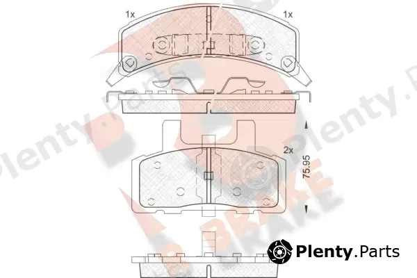R Brake RB1563 — Brake Pad Set, disc brake