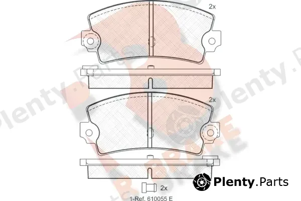 R Brake RB0098 — Brake Pad Set, disc brake