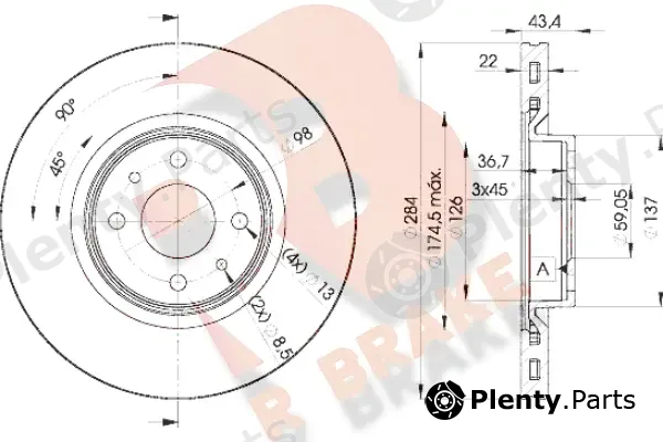 R Brake 78RBD20356 — Brake Disc
