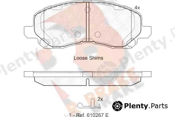 R Brake RB1806 — Brake Pad Set, disc brake