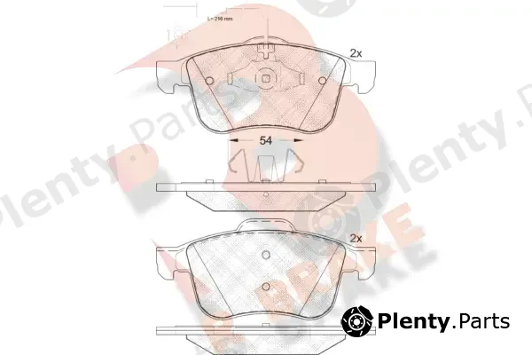 R Brake RB2007 — Brake Pad Set, disc brake