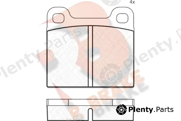 R Brake RB0162 — Brake Pad Set, disc brake