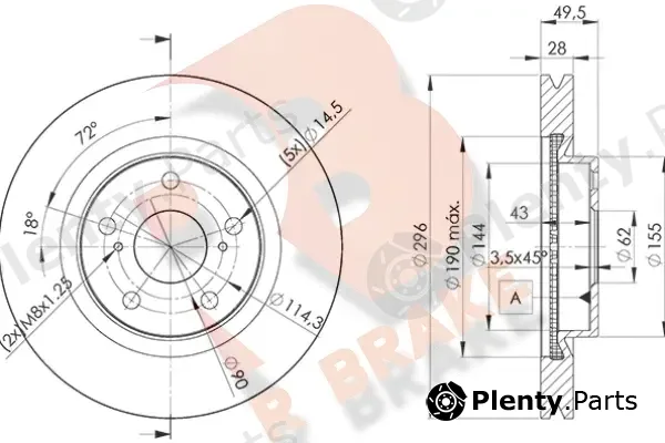R Brake 78RBD23107 — Brake Disc