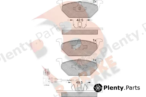 R Brake RB1349-396 — Brake Pad Set, disc brake