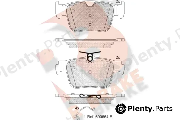 R Brake RB2410 — Brake Pad Set, disc brake