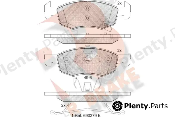 R Brake RB2223 — Brake Pad Set, disc brake