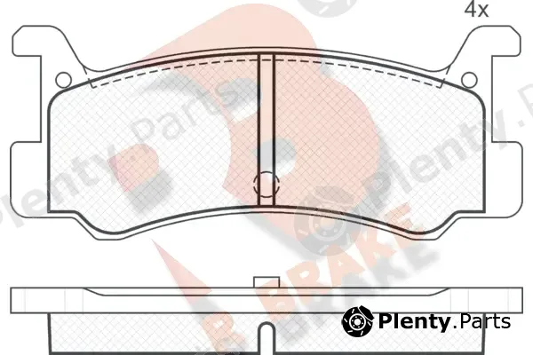 R Brake RB0621 — Brake Pad Set, disc brake
